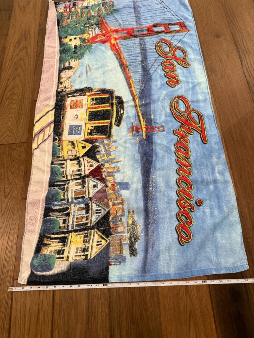 San Francisco Souvenir Beach Towel - Golden Gate Bridge & Painted Ladies